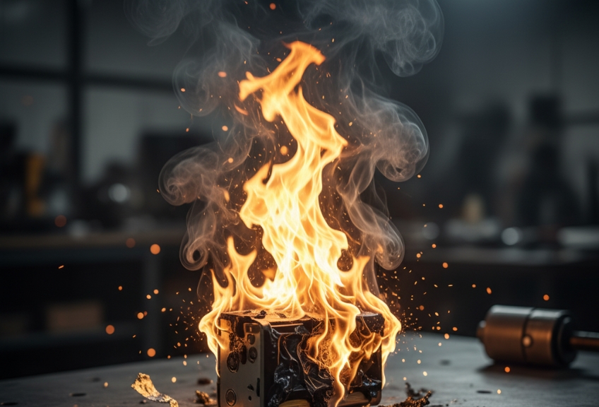 Acubrand bij een kamer geholpen door Secuur Schade Expert.